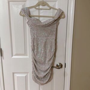 Sweetheart Sequin Mini Dress - Pink